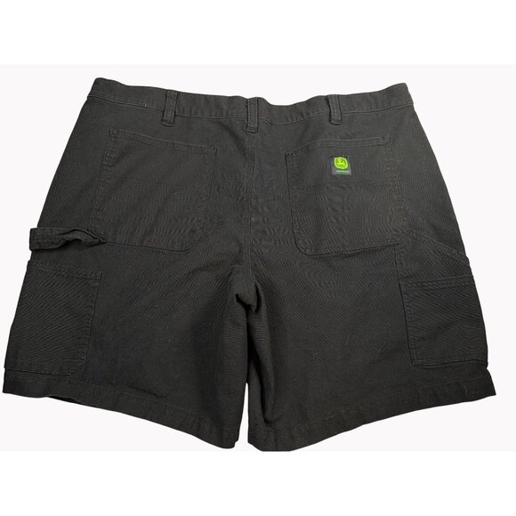 John Deere Mens 44 Black Carpenter Shorts Relaxed Fit Workwear Utility - Picture 6 of 6